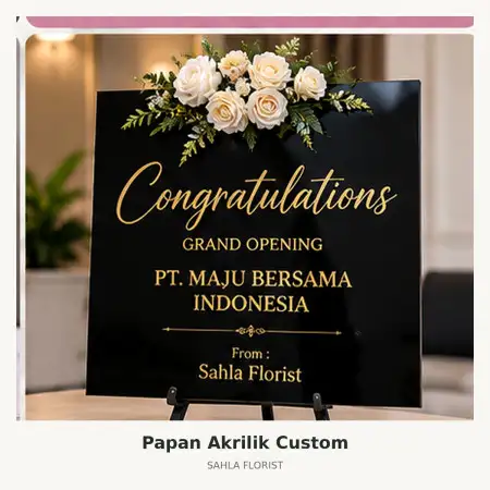 Papan Bunga Akrilik Kayong Utara